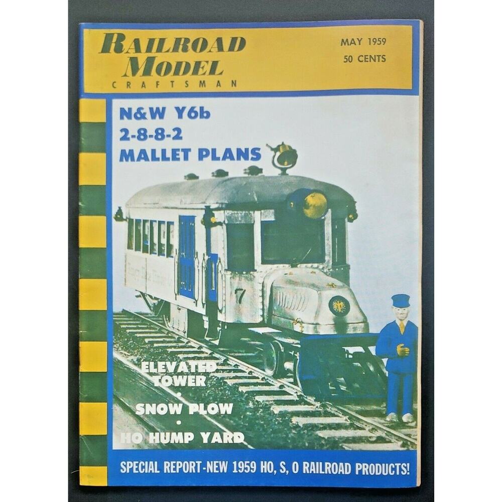Railroad Model Craftsman Magazine May 1959 N&Y Y8b Mallet Plans U88